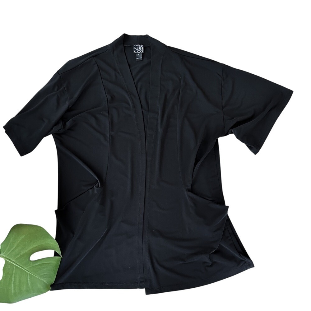 Clara Sunwoo Cardigan Black Stretch Jersey‎ - S